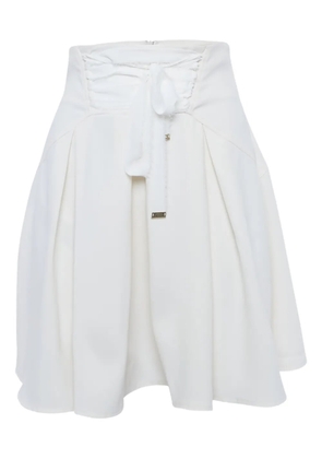 Elisabetta Franchi Pleated mini skirt - White