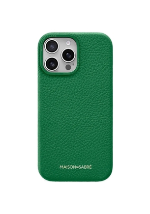 MAISON de SABRÉ leather iPhone 16 Pro phone case - Green