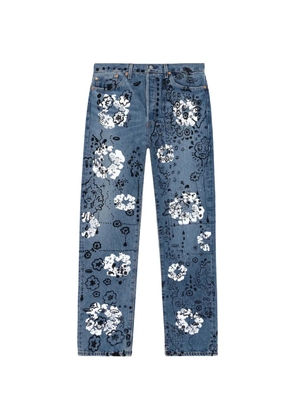 Denim Tears x Irak Levi's 501 wreath logo jeans - Blue