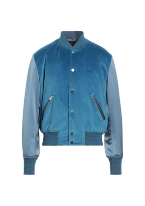 AMIRI velvet satin bomber jacket - Blue