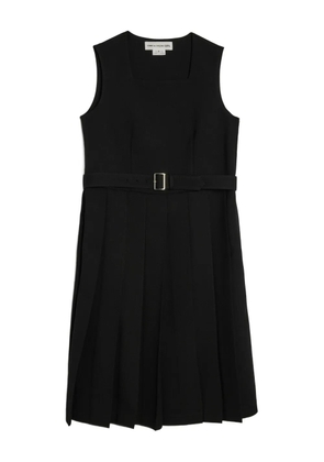 Comme Des Garçons Girl Gabardine belted pleated midi dress - Black