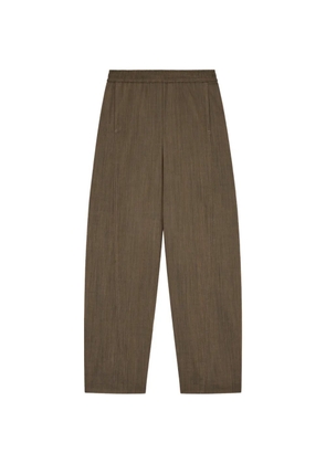 GANNI elastic-waistband trousers - Brown