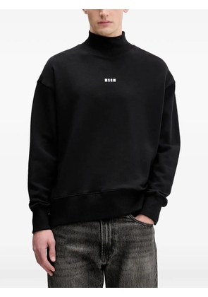 MSGM roll-neck logo-detail sweater - Black