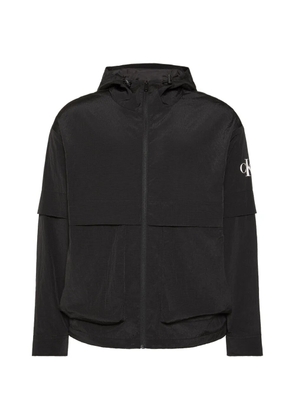 Calvin Klein hooded logo-print jacket - Black