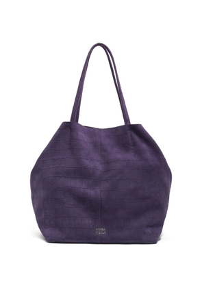 Bimba y Lola large embossed-suede tote bag - Purple