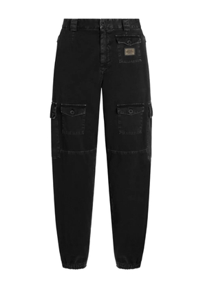 Dolce & Gabbana plaque cargo pants - Black