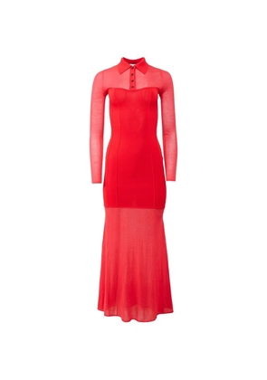Fleur Du Mal Kate button maxi dress - Red