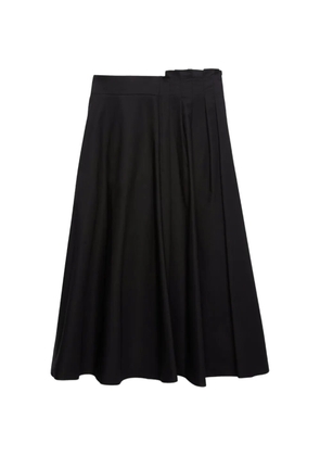 MSGM ruffled A-line midi skirt - Black
