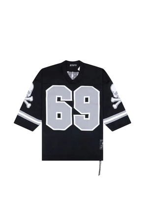 Mastermind Japan V-neck number graphic T-shirt - Black