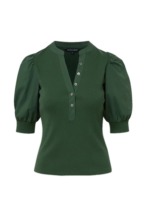 Veronica Beard Coralee puff-sleeve top - Green