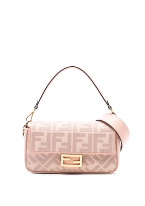 Fendi Pre-Owned 2010-2025 Zucca Embroidered Canvas Baguette satchel - Pink