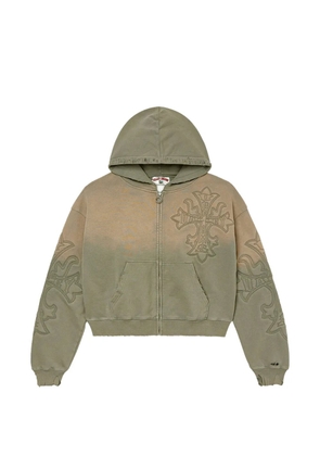 Vale embroidered zip-up hoodie - Green