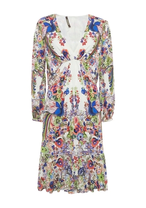 Roberto Cavalli Vintage floral mini dress - White