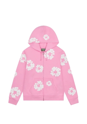 Denim Tears hooded zip sweater - Pink