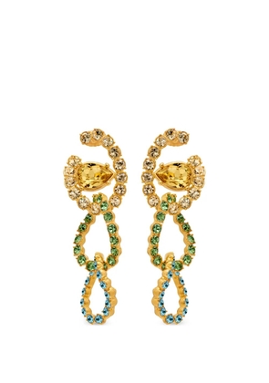 Oscar de la Renta rhinestone drop earrings - Gold