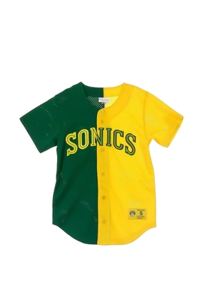 Mitchell & Ness NBA 'Seattle Supersonics' split color mesh button shirt - Green