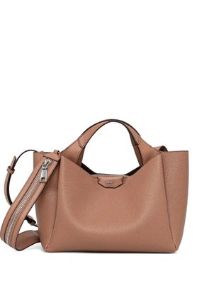 DKNY logo-plaque tote bag - Brown