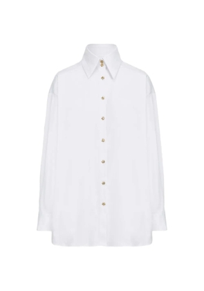 Violante Nessi Dadamaino geometric-button oversized shirt - White