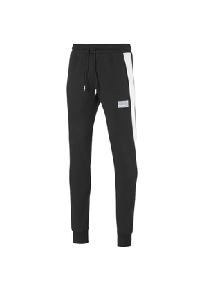 PUMA logo-plaque track pants - Black