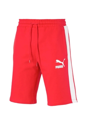 PUMA logo-print track shorts - Red