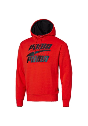 PUMA logo-print hoodie - Red