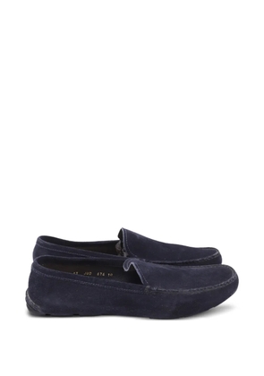 Jil Sander Pre-Owned vintage suede slip-on shoes - Blue