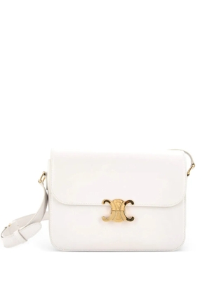 Celine Pre-Owned Triomphe Shoulder Bag Smooth Calfskin Large crossbody bag - White