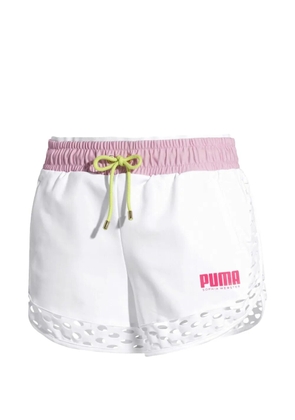 PUMA x Sophia Webster perforated track shorts - White