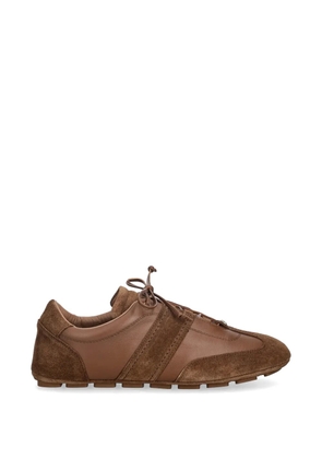 BOSS Roxanne suede panelled sneakers - Brown