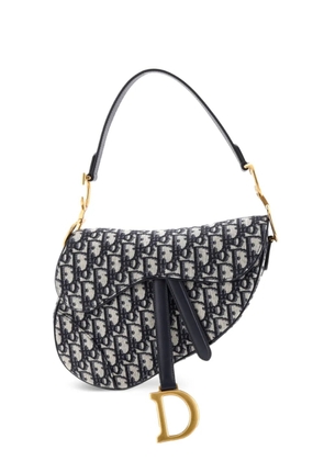 Christian Dior Pre-Owned Saddle Handbag Oblique Canvas Medium shoulder bag - Blue