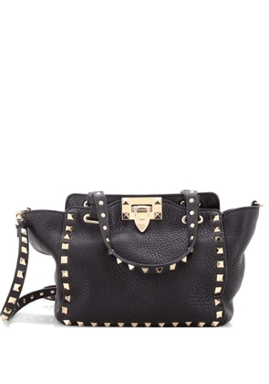 Valentino Garavani Pre-Owned Rockstud Pebbled Leather Mini tote bag - Black