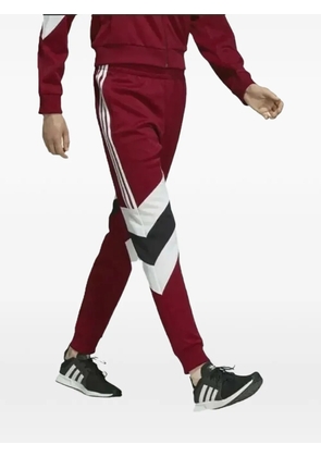 adidas side-stripe track pants - Red