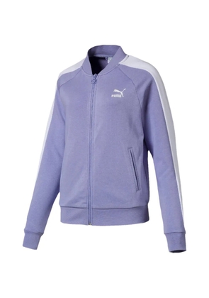 PUMA zip striped track sweatshirt - Purple