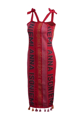 adidas x Anna Isoniemi tie-strap tassel dress - Red