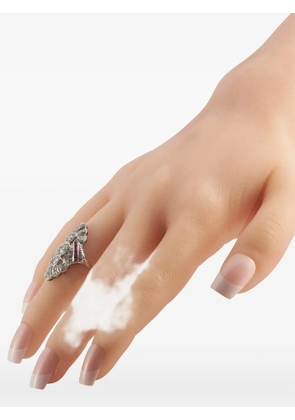 LB Exclusive diamond and ruby ring - Silver