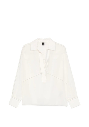 BOSS Brizzy V-neck panelled top - Neutrals