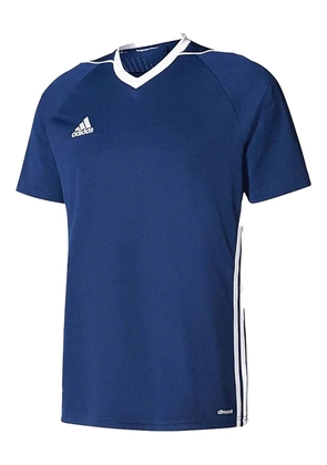 adidas V-neck striped T-shirt - Blue