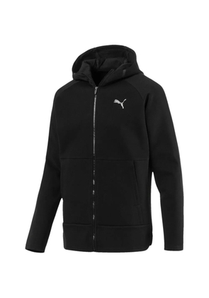 PUMA hooded zip-up T-shirt - Black