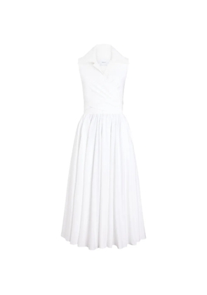 Patou draped midi dress - White