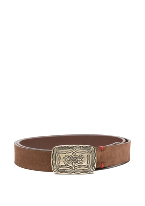 Eleventy cocoa engraved buckle belt - Brown