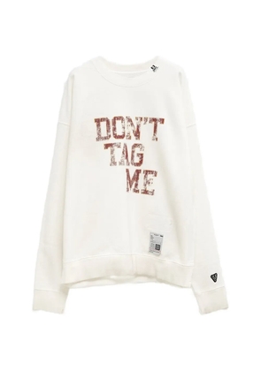 Maison MIHARA YASUHIRO crew-neck text-print sweatshirt - Neutrals