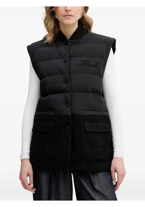 Karl Lagerfeld logo-detail panelled jacket - Black