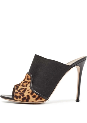 Gianvito Rossi 110mm Alise leopard-print open-toe sandals - Blue