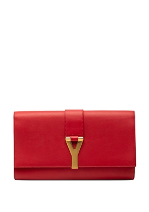 Saint Laurent Pre-Owned 2013-2026 Leather Chyc Ligne clutch bag - Red