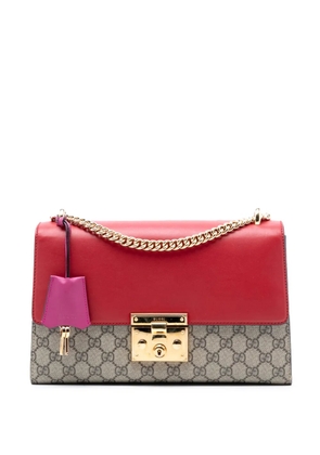 Gucci Pre-Owned 2016-2026 Medium GG Supreme Padlock shoulder bag - Brown