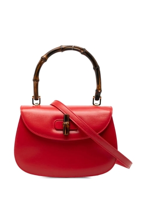 Gucci Pre-Owned 20th Century Small Calfskin Bamboo Night satchel - Red