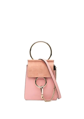 Chloé Pre-Owned 2017 Mini Calfskin and Suede Faye Bracelet Bag satchel - Pink
