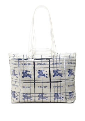 Burberry Pre-Owned 2023-2025 Polyurethane Transparent EKD Label Tote satchel - White
