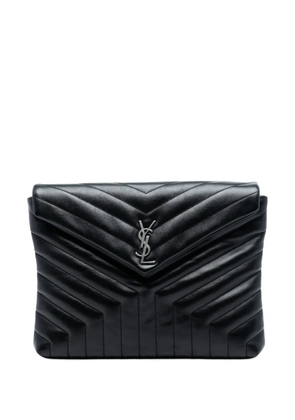 Saint Laurent Pre-Owned 2018 Matelasse Calfskin Monogram LouLou Document clutch bag - Black