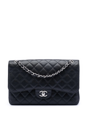 CHANEL Pre-Owned 2013-2014 Jumbo Classic Caviar Double Flap shoulder bag - Black